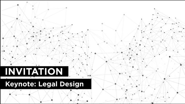 Imagebild Netzwerk mit Aufdruck Invitation Keynote Legal Design