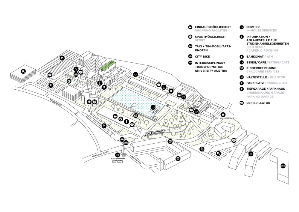 JKU Campusplan Hochschulfondsgebäude