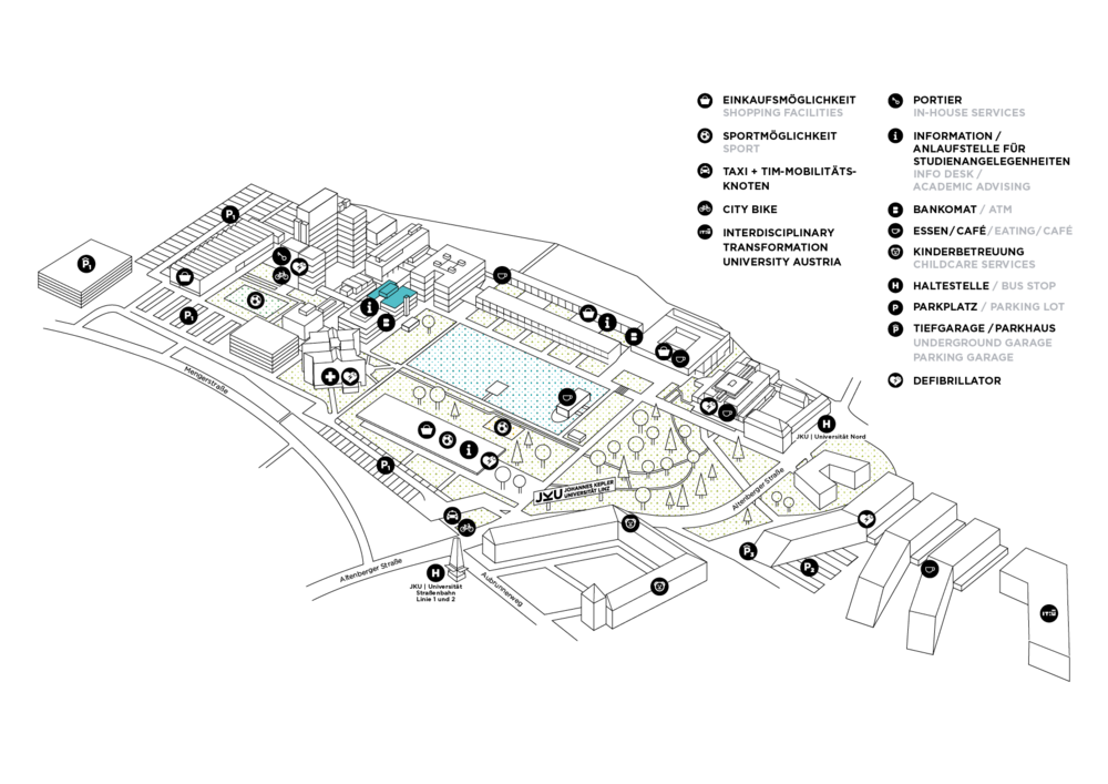 JKU Campusplan Physikgebäude