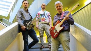 F.l.: Nikolaus Doppelhammer (guitar and vocals, Institute of Microelectronics and Microsensors), Karlo Radman (drums, Linz Center of Mechatronics), Bernhard Jakoby (guitar and vocals, Institute of Microelectronics and Microsensors); photo credit: personal