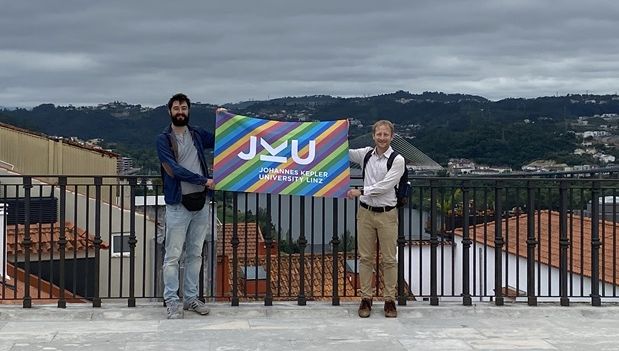 Michal Lewandowski at the University of Coimbra; photo credit: JKU/Michael