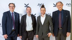 von links: Koch, Reichl, Klambauer, Ferscha; Credit: JKU