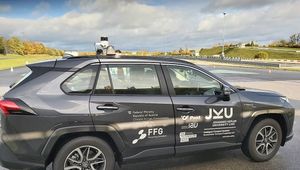 The Toyota vehicle with extended autonomy at the Austrian Automobile, Motorcycle and Touring Club (ÖAMTC) Test-Driving Center in Marchtrenk (credit: Cristina Olaverri-Monreal)