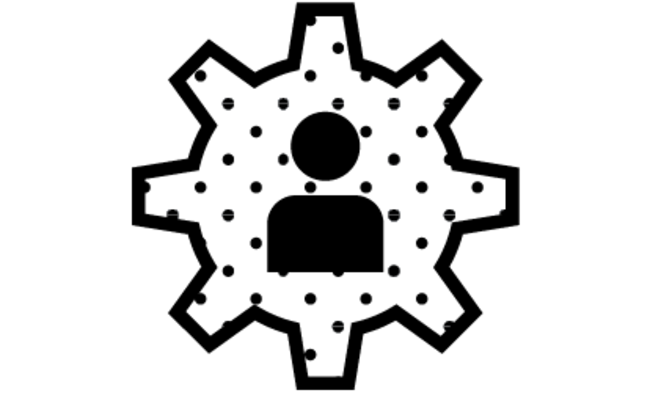 zahnrad mit personenicon