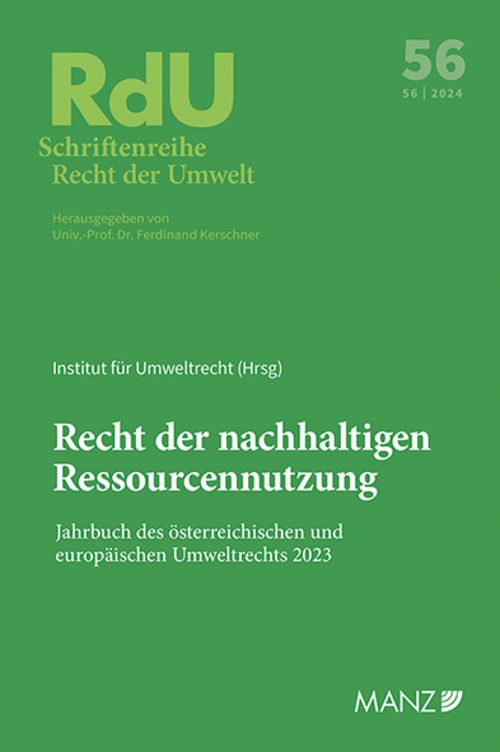 Cover Recht der nachhaltigen Ressourcennutzung