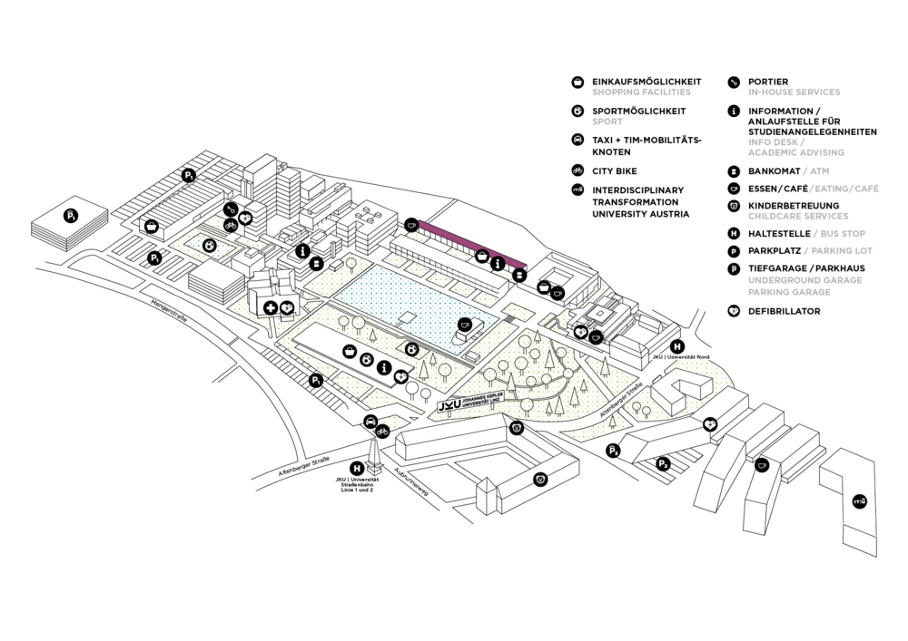 JKU Campusplan Hörsaaltrakt