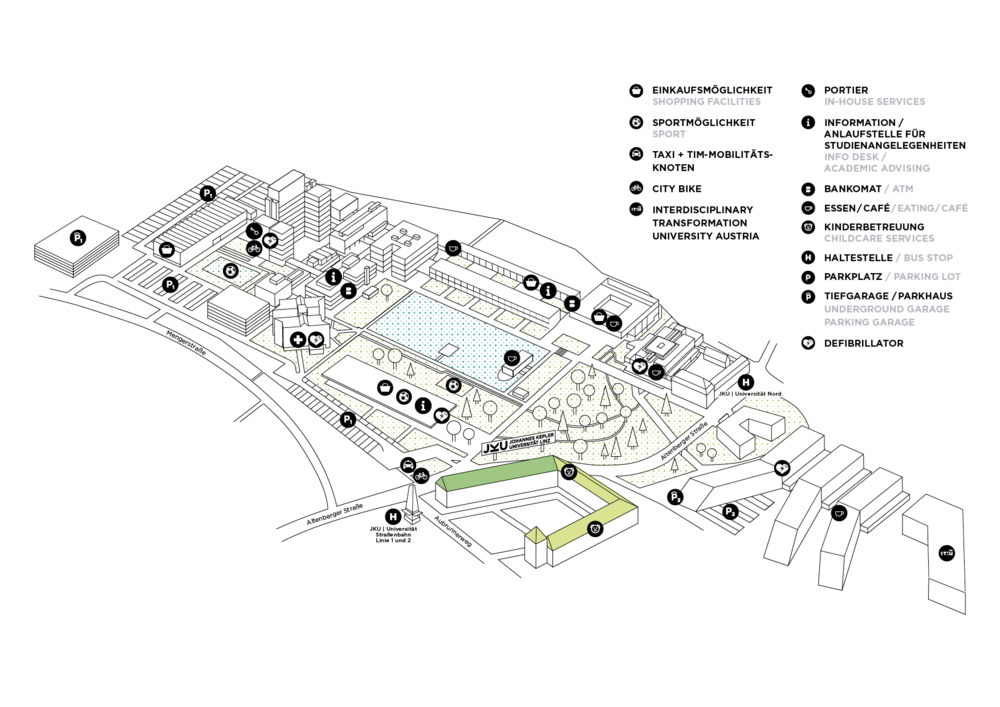 JKU Campusplan Aubrunnerweg 5+9