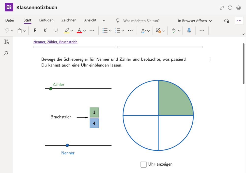 Abbildung Klassennotizbuch Teams