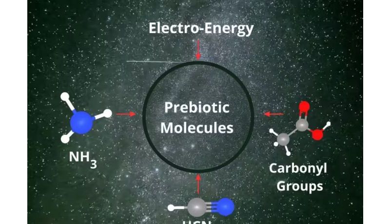 Entstehung präbiotischer Moleküle; Credit: Schöfberger, Fernandez