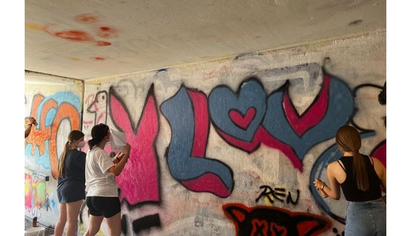 Eindrücke vom Grafitti-Kurs; Credit: JKU